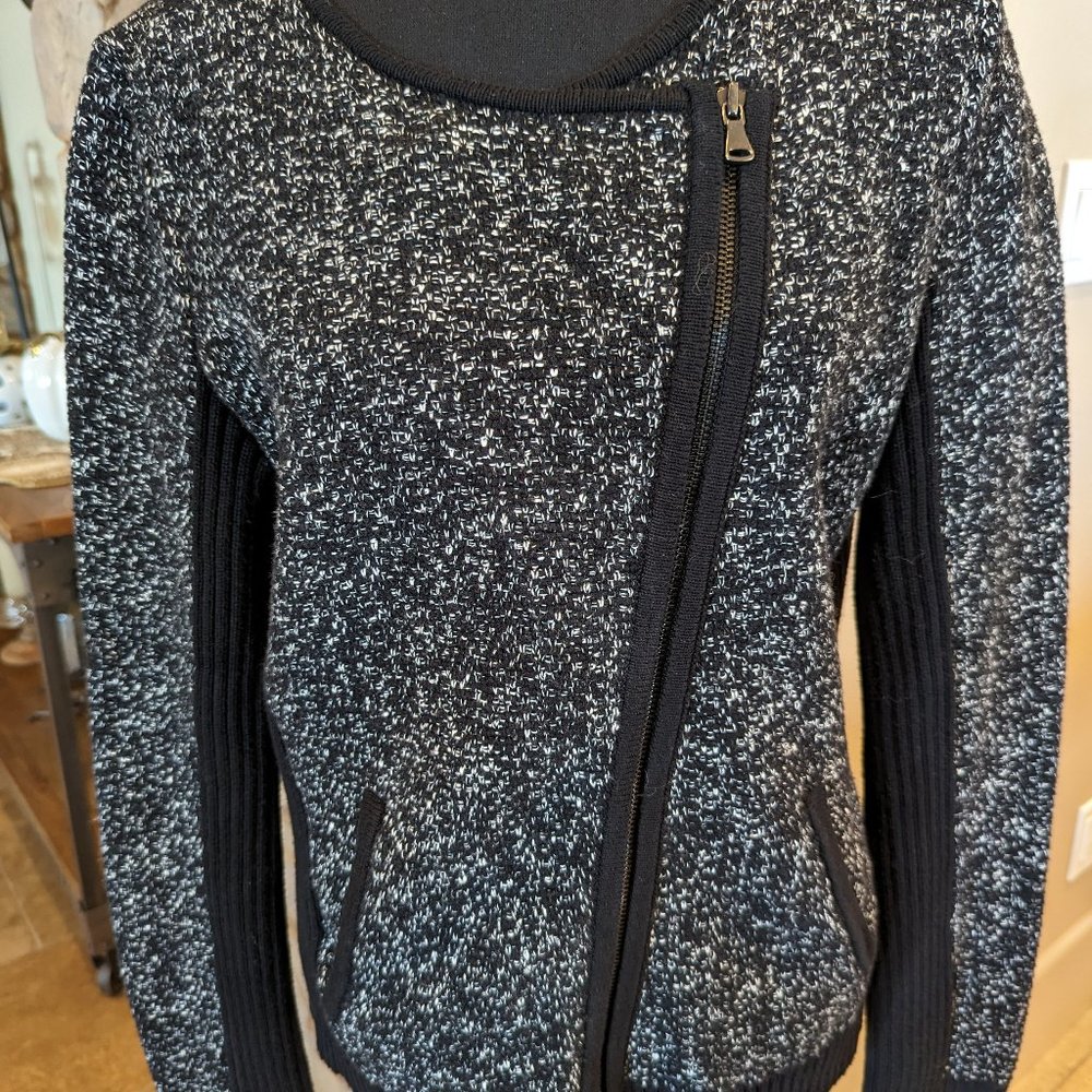 Motorcycle Inspired Sweater Jacket from Loft